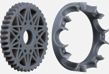 Schneckenrad und Kugellagerkäfig aus 3D-Druck Resin