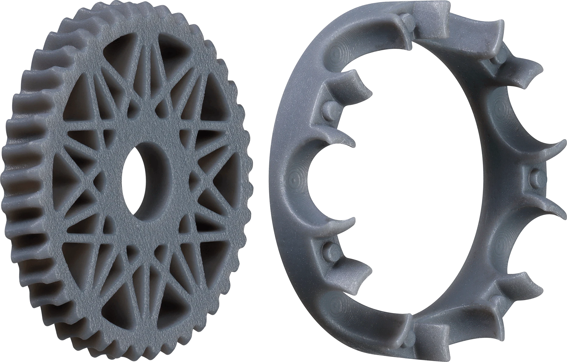 Wormwiel en kogellagerkooi van 3D-geprint hars