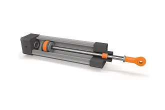 Plain bearing in pneumatic cylinder