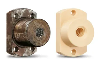 Corrosion-free drylin® plastic lead screw nuts