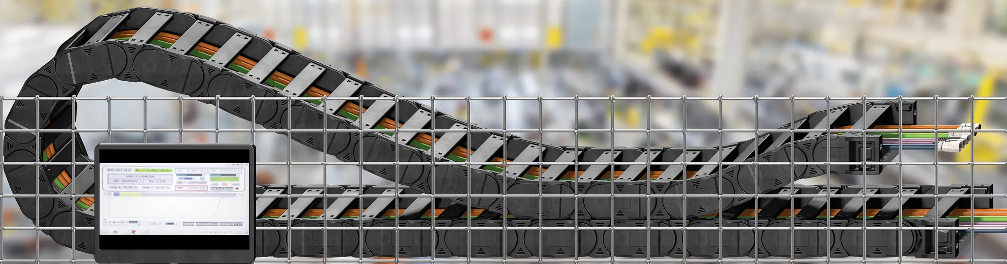 test laboratory for moving cables and connectors