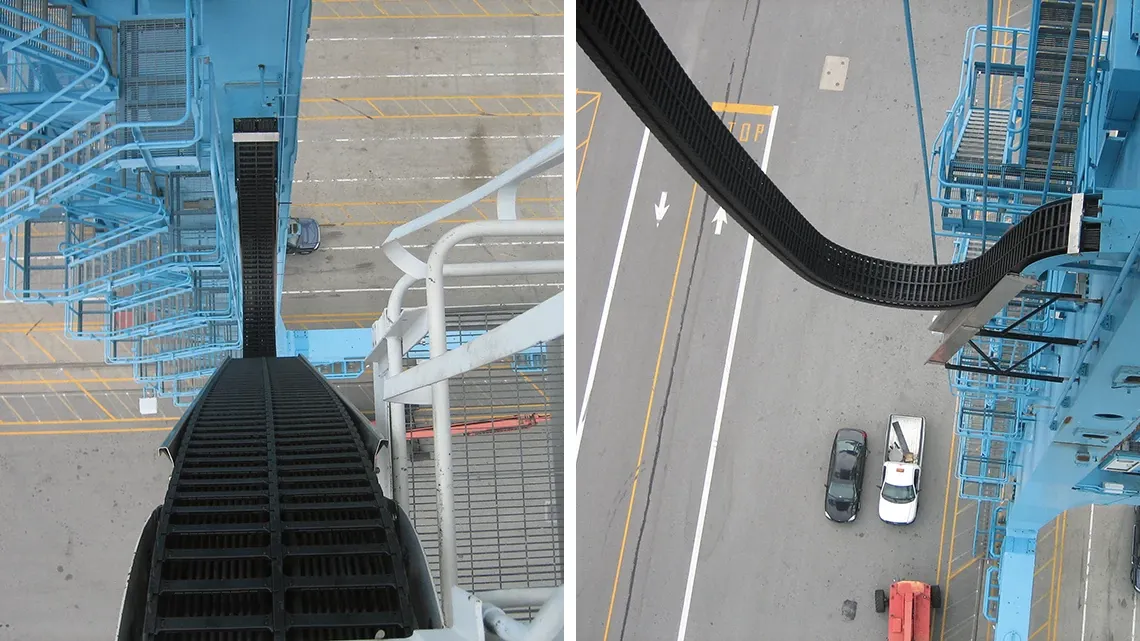 Cadena portacables para grúa STS