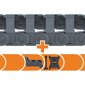 Energiekette H=15mm x 15, 20, 30, 40 mm, Kabelführung Schleppkette, CNC (15x15 mm Energiekette H=15mm x 15, 20, 30, 40 mm, Kabelführung Schleppkette, CNC (15x15 mm