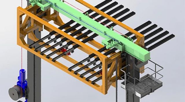 Chainlift Routing Cable routing in forklift system for stocking department stores | igus ...