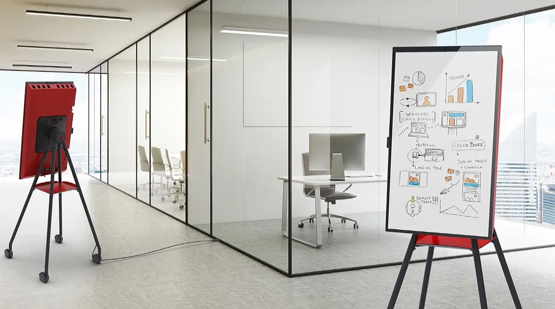 Flip chart digital com rolamento de coroa de orientação PRT