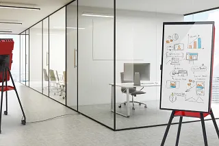 Digital flip chart with PRT slewing ring bearing