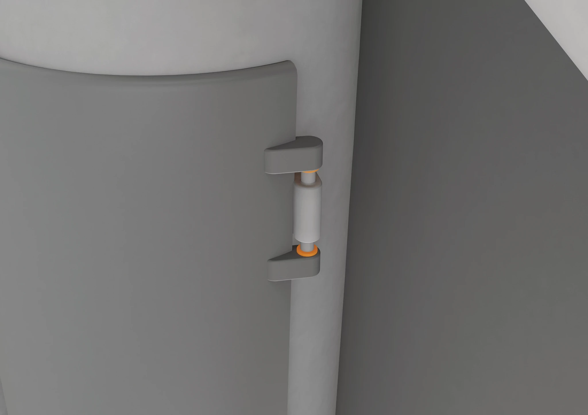 Cojinetes de fricción en las bisagras de la tapa de la batería