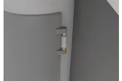 Plain bearings in the hinges of the battery cover