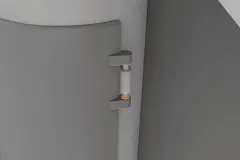 Plain bearings in the hinges of the battery cover