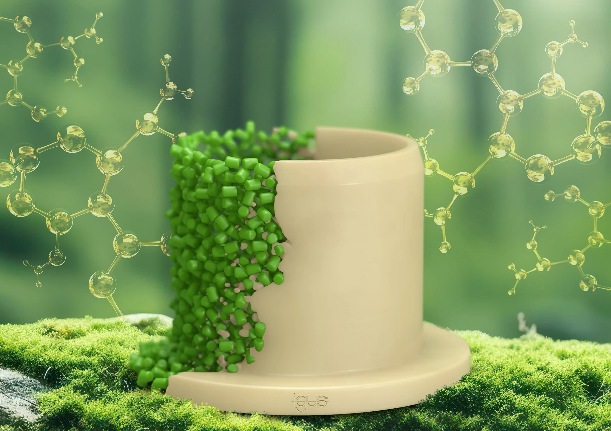 PTFE-vrije glijlagers en PTFE-structuur