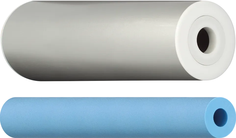 Knife edge and conveyor rollers