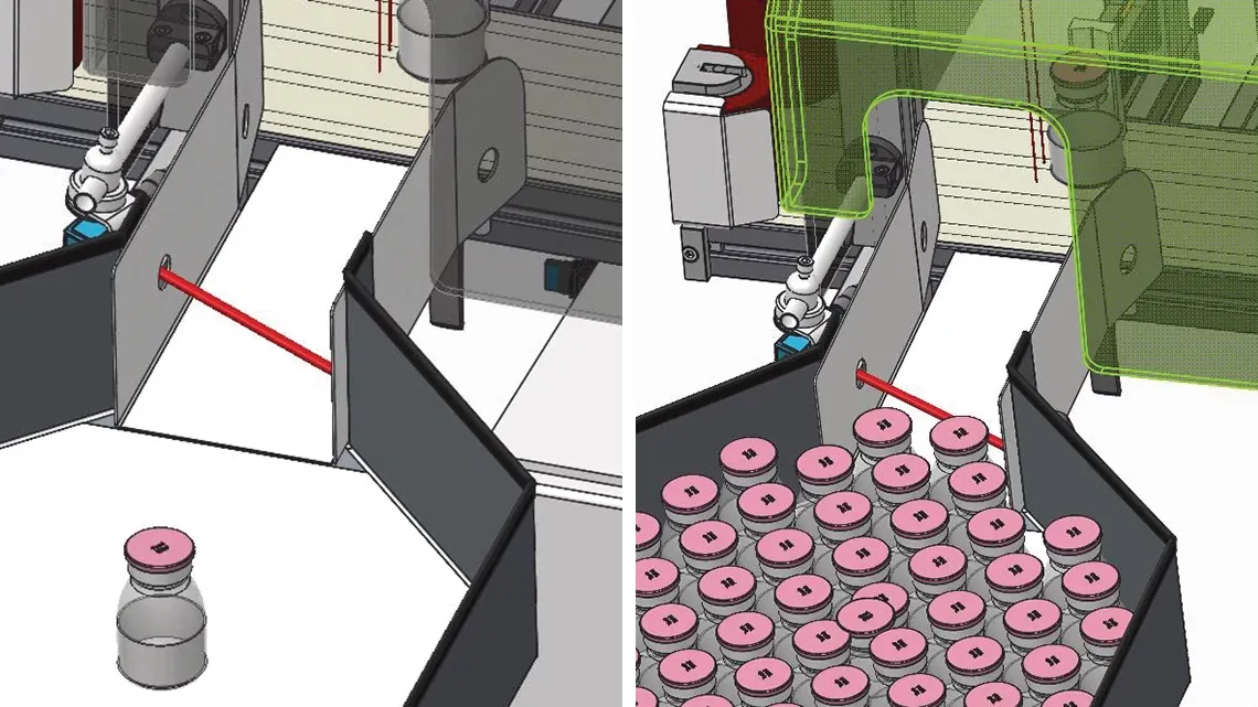 Filling line sensor system
