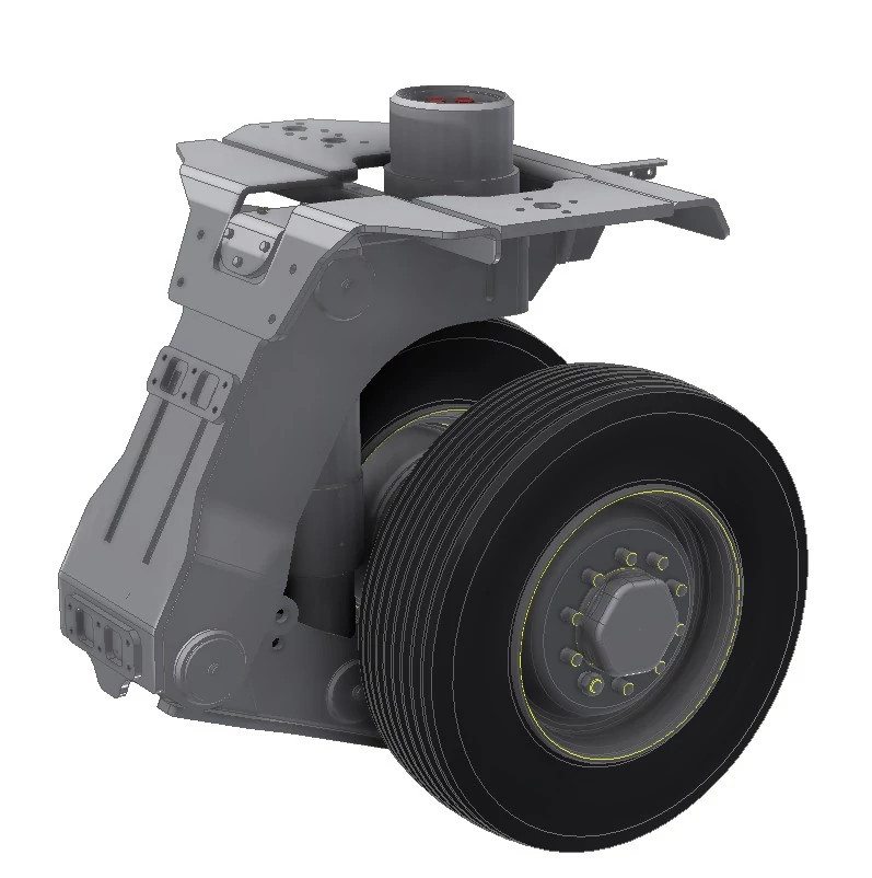 Oscillating axle for semi-trailers