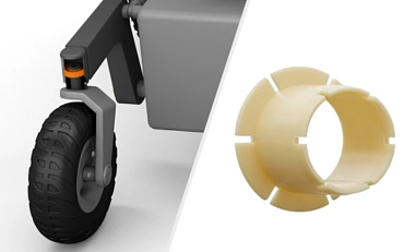 iglide JVFM bushing in wheelchair application