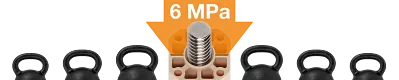 Schwerlast bis zu 6MPa