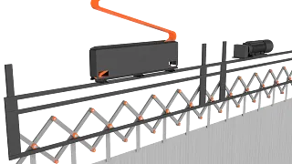 Curtain scissor hoist