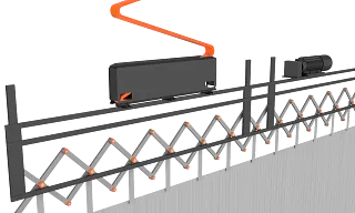 Curtain scissor hoist