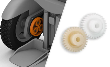 gears in wheelchair wheels