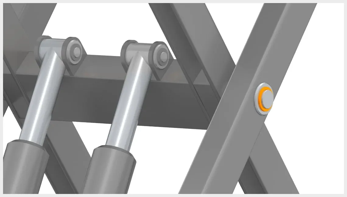 iglidur plain bearing in the scissors-type joint of a lifting table