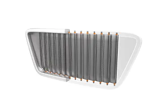 Plain bearing in front grill