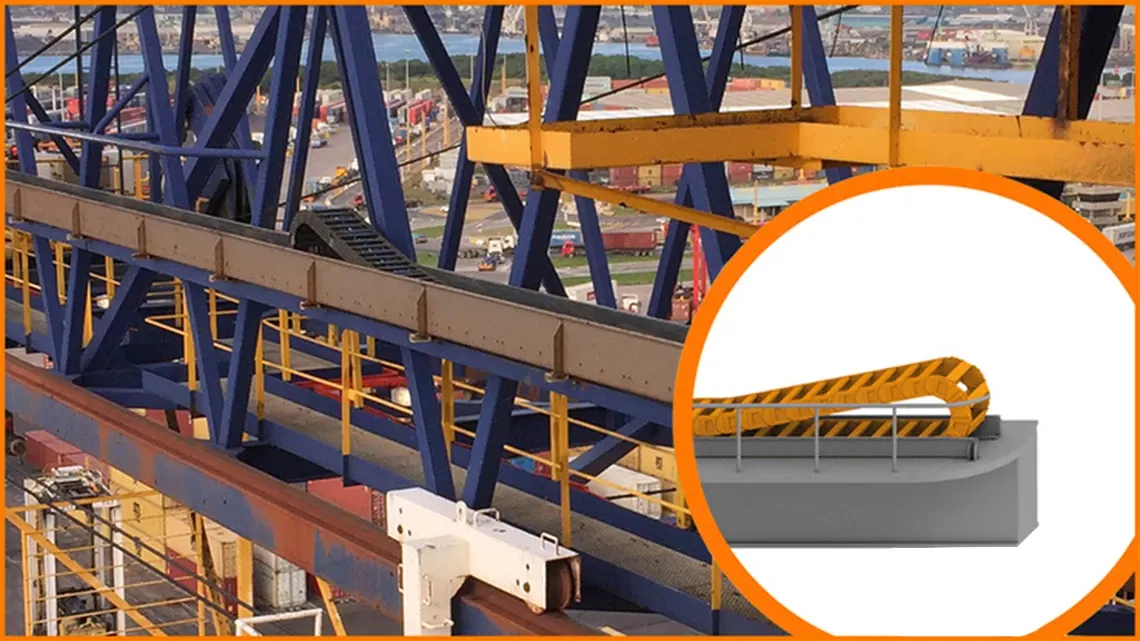 Instalación sobre la viga de la grúa