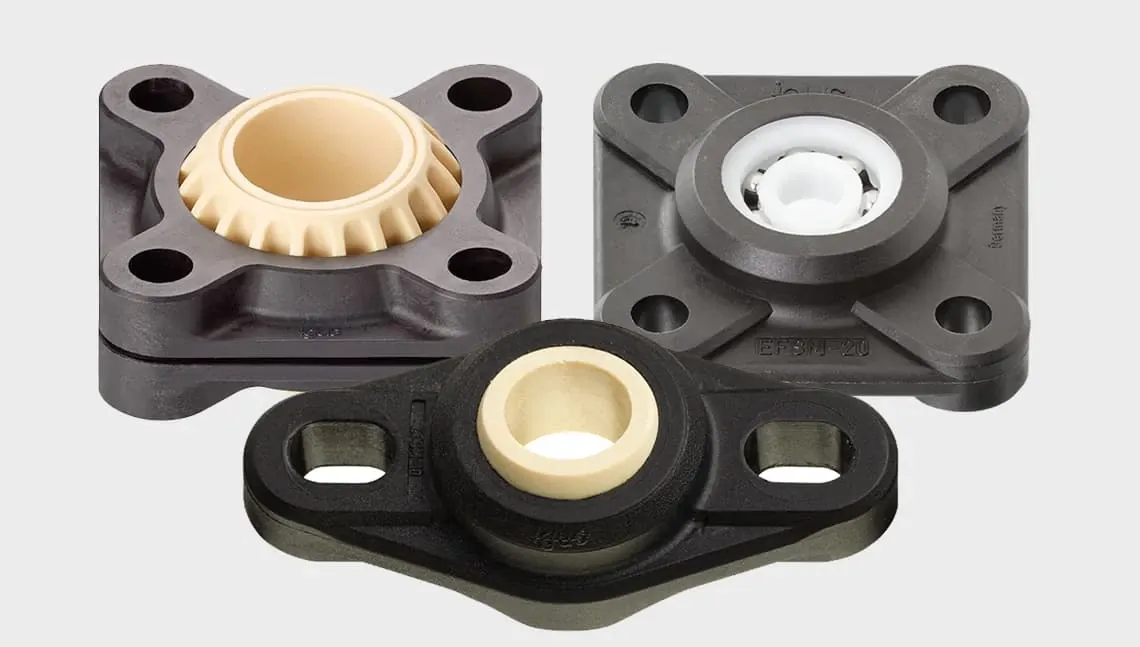 Various igubal flange mounted bearings