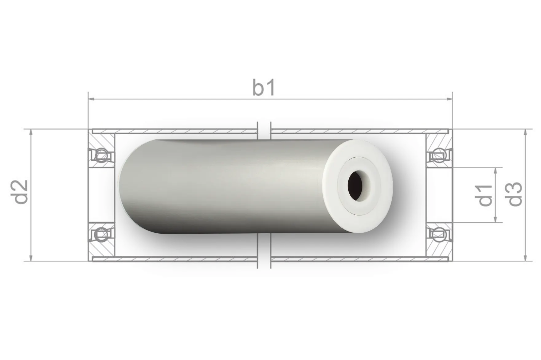 xiros geleideroller gemaakt van aluminium