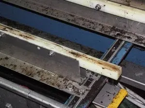 cable carrier for stainless steel trough