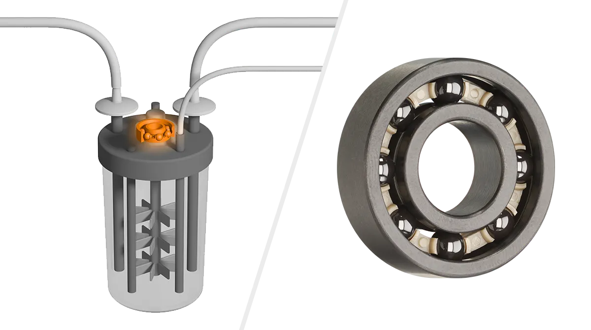 Bioreaktor s keramickým kuličkovým ložiskem