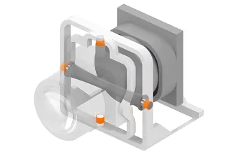 Plain bearing in the headlights