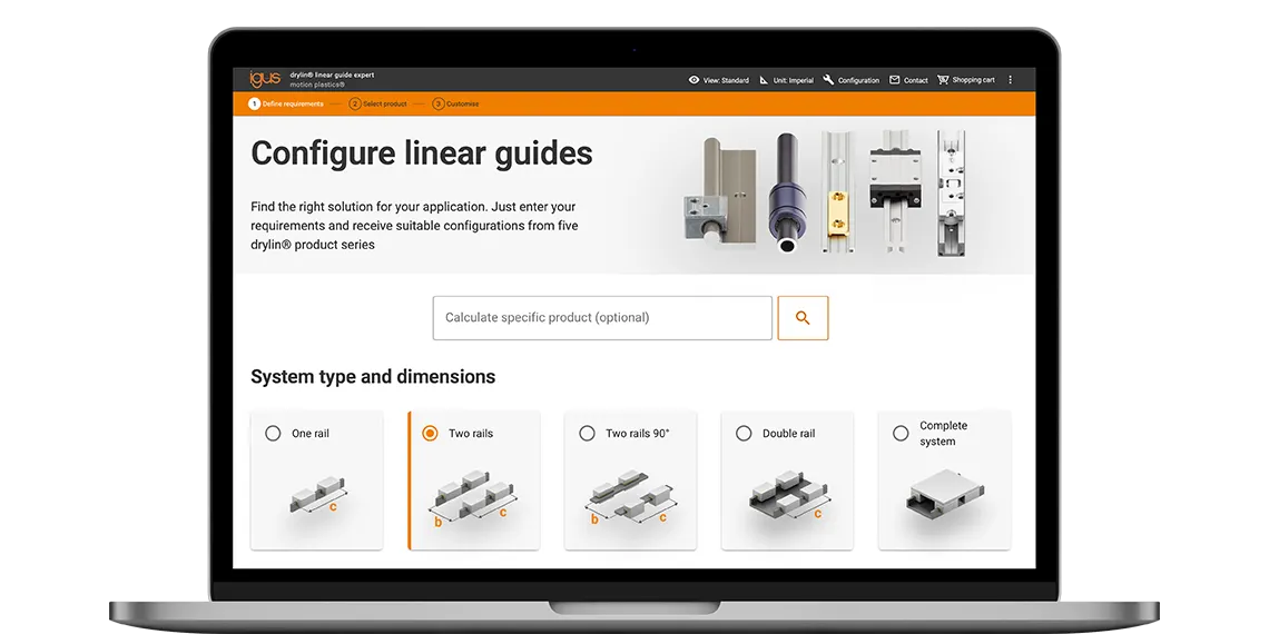 drylin R shaft configurator