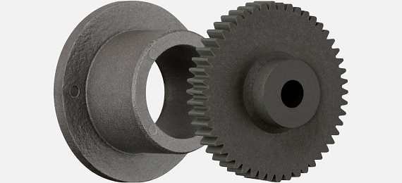 Injection-moulded plain bearing and gear made from a 3D printed mould