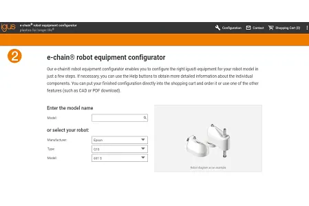 Schritt 2 SCARA Cable Solution Konfiguration