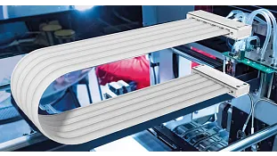 e-skin flat e-chain in a cleanroom