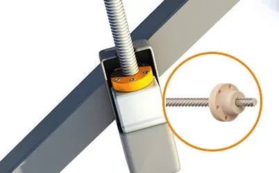 Lead screw technology in solar plants