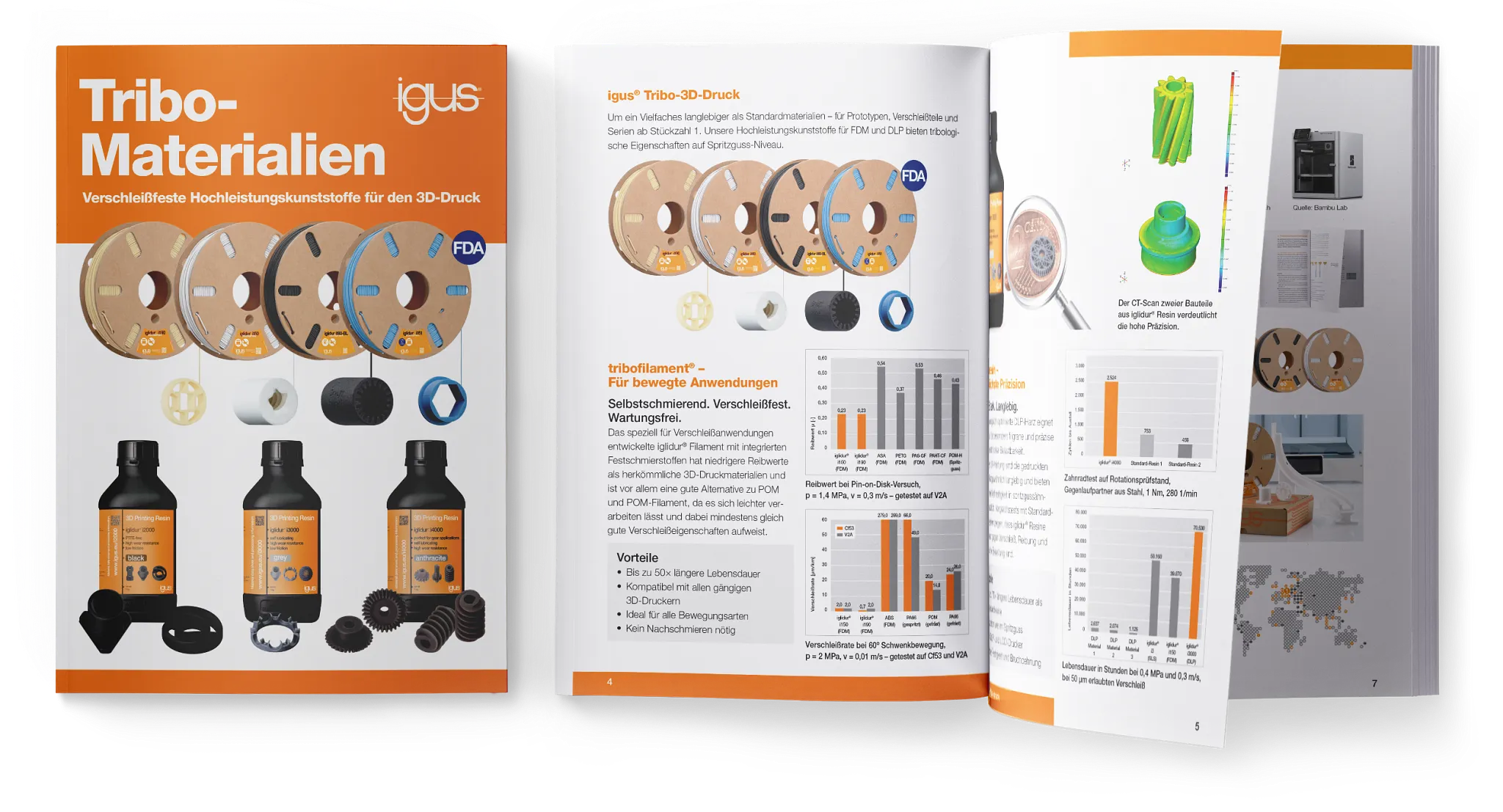 Broschüre über unsere Tribomaterialien für den 3D-Druck