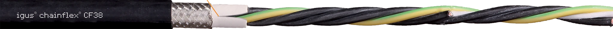 (直送品)igus チェーンフレックス可動専用ケーブル 100m CF34.UL.40.04.D-100 データケーブル | チェーンフレックス 可動データケーブル | イグス