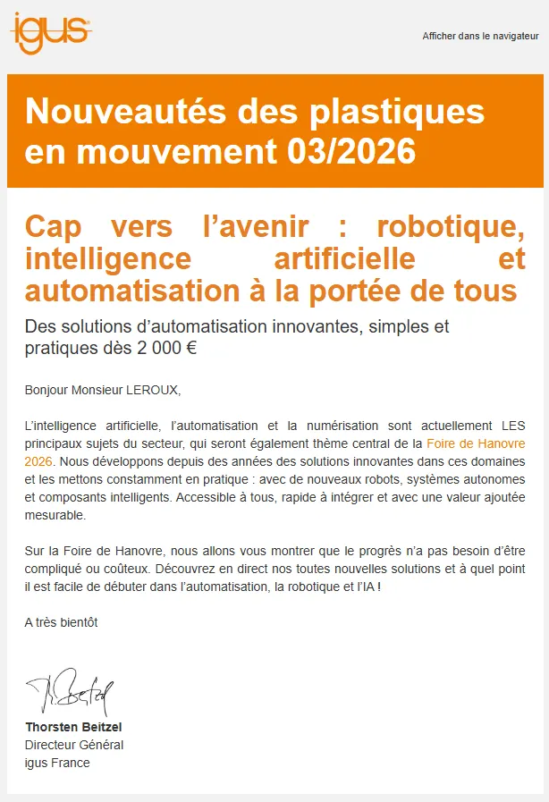 Nouveautés des plastiques en mouvement 3/2026