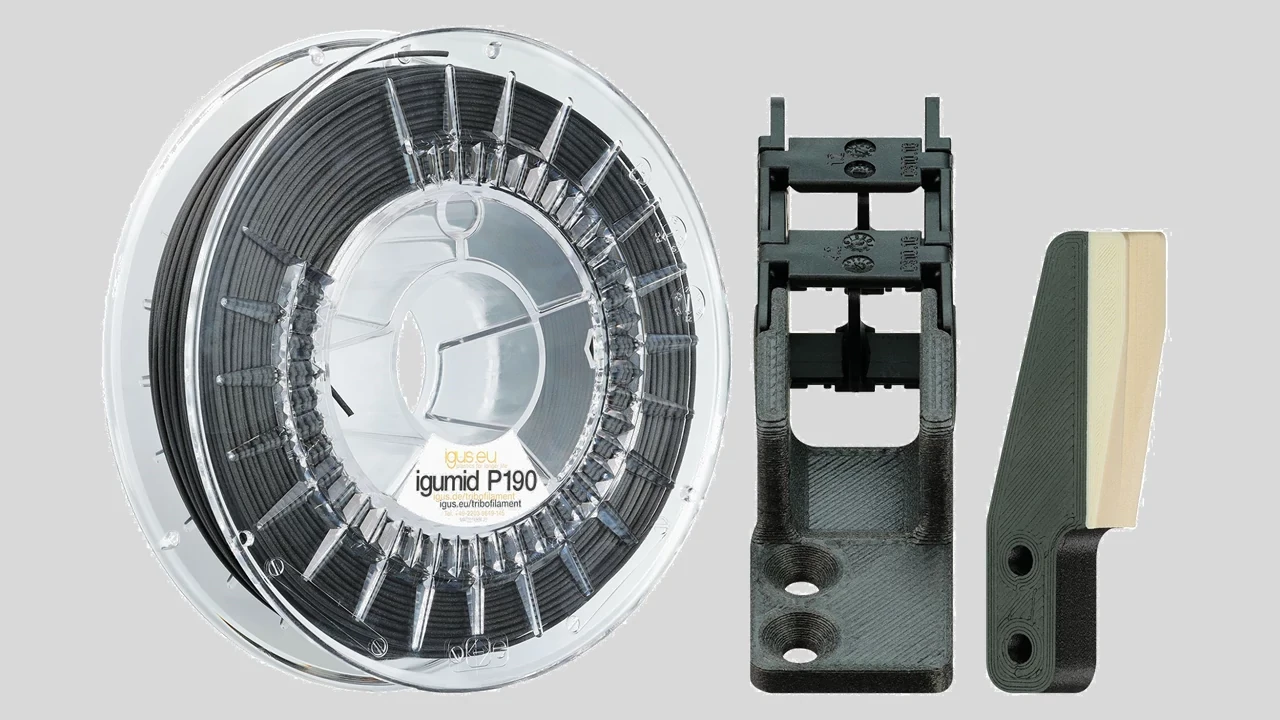 Connection elements for energy chains and grippers made of igumid P190 fibre-reinforced 3D print filament