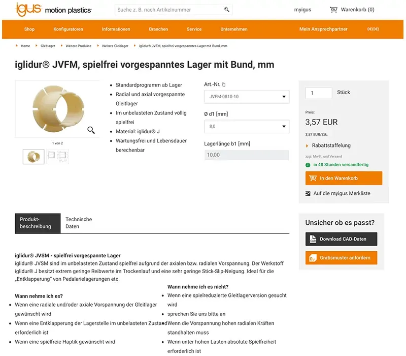 igusGO s přímým odkazem na obchod