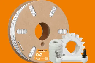 Filamento iglidur i150 y pieza impresa