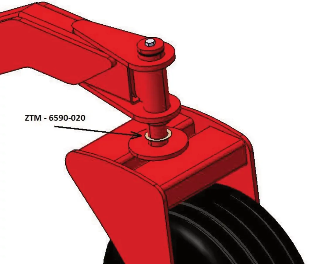 Pflanzmaschine Lagerung Rad mit Anlaufscheibe