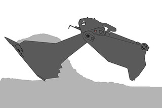 Lightweight design for the excavator bucket as well: The joints of the grab buckets are supported by iglidur® bushings - maintenance-free, cost-effective and weight-saving. (Source: L&K Land- und Kraftfahrzeugtechnik GmbH)
