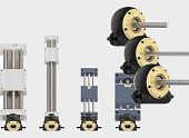 Sistema de transmisión modular Apiro de drygear® y la tecnología de tuercas y husillos