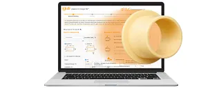 Laptop mit Tool zur Lebensdauerberechnung