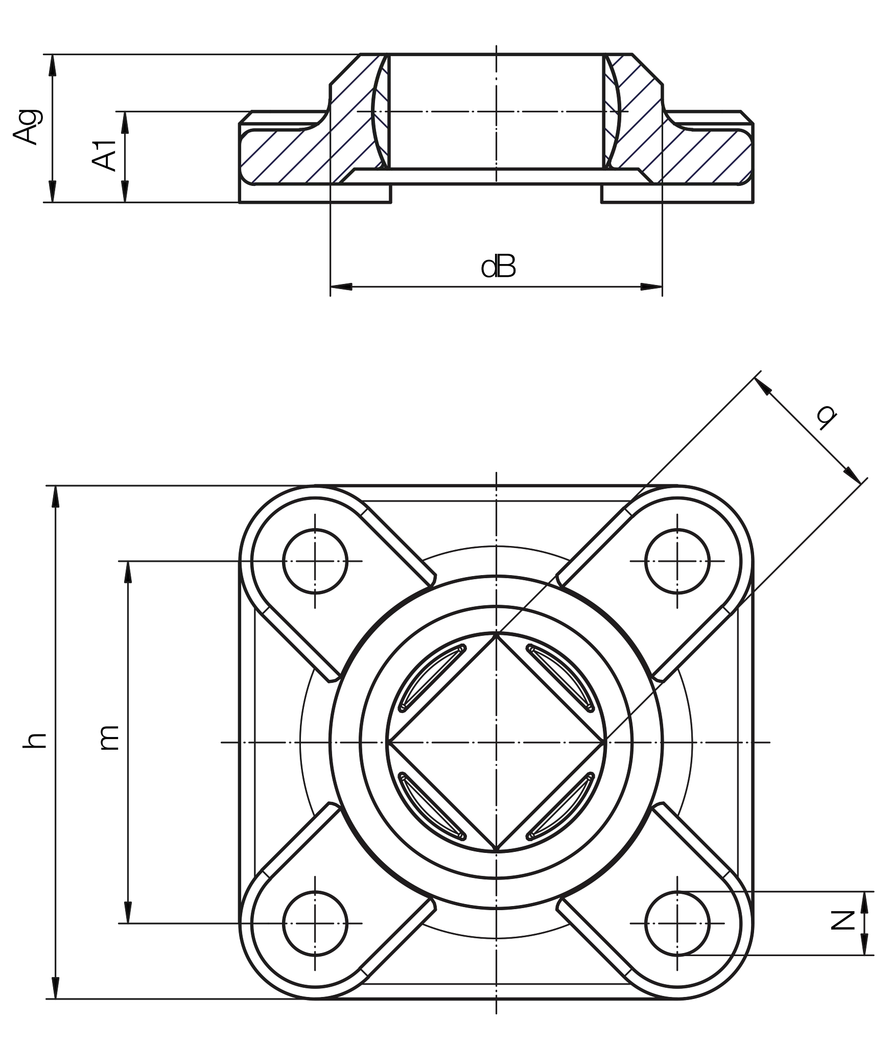 EFSM-20X20 technical drawing