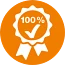 100% tested icon