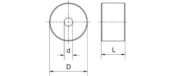 Hand wheel for drylin linear modules with lead screw drive - technical drawing