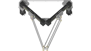 Delta robot with 2 axes
