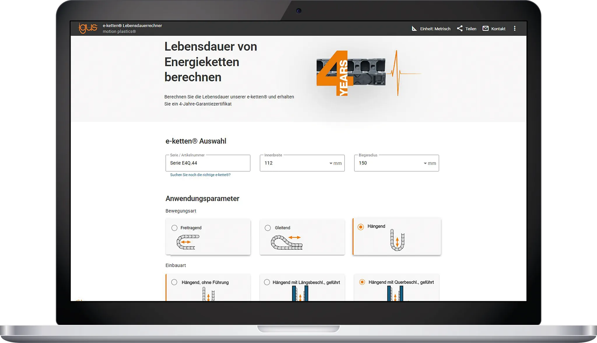 e-ketten Lebensdauerrechner